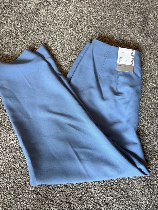 Nine West Pants - Nine West Light Blue Tapered Dress Pants